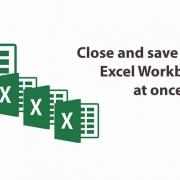 Close and save all microsoft excel workbooks at once