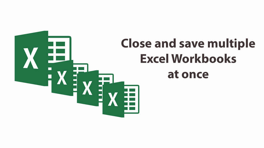 Close and save all microsoft excel workbooks at once