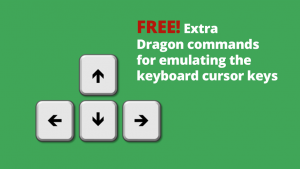 Free extra Dragon commands for emulating the keyboard cursor or arrow keys