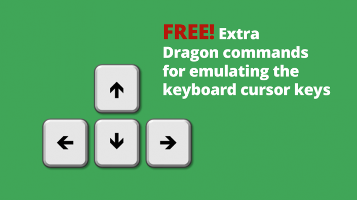 Free extra Dragon commands for emulating the keyboard cursor or arrow keys
