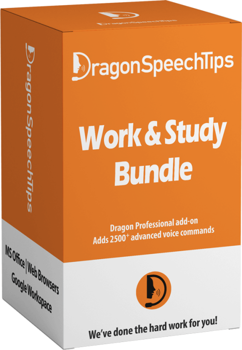 DragonSpeechTips Work and Study Bundle Dragon Professional voice commands
